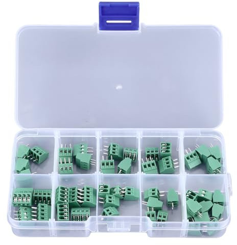 Kit di Morsettiera a Vite per Montaggio su PCB, Passo 2,54 Mm, 50 Pezzi, Passo 2,54 Mm, Progetti Elettronici