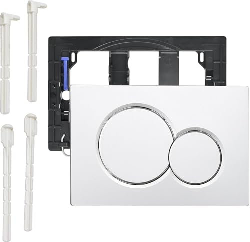 Push Plate Toilet Actuator Plate Compatible with Geberit Sigma Frame Element for Geberit Cistern Sigma01 UP300, UP320, 115770115 (High Gloss White Plastic)