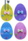 Gwtdtoad 4 Stück Filz Bestecktaschen Ostereiform Besteckhalter Taschen Ostern Besteckbeutel Ostern Tischdekoration Für Löffel, Gabeln 19,5 X 14 Cm