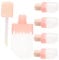 Beavorty 5pcs Refillable Lip Gloss Containers Ice Cream Shaped Lip Oil Bottles Plastic Lip Glaze Tubes Portable Travel Kit for Lipstick