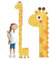 CHARMIBLE Personalisiert Messlatte Kinder Holz für Baby- & Kleinkinderzimmer mit Namen, Abnehmbares Messlineal für Baby-Messlatte für Schlafzimmer, Wanddekoration (Giraffe)