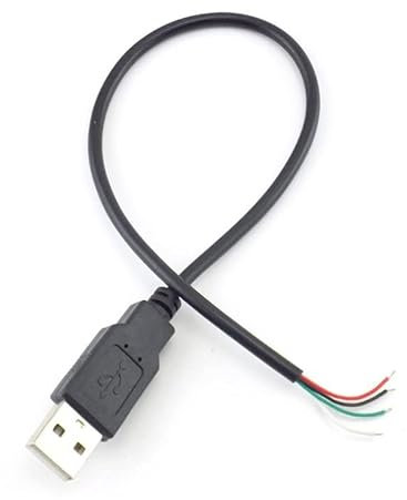 Supkancl 1m 2m 2-Pin 4-Pin USB 2.0 A Buchse Männlich Klinke Power Charge Ladekabel Deta Kabel Verlängerungskabel Stecker DIY 5V Adapter(USB Male 4pin,200cm)