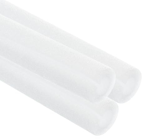 sourcing map 3 tubos de espuma de aislamiento de tuberías de 0.59 pulgadas y 3.3 pies, cubiertas de tubo huecas para protección contra congelación de invierno al aire libre, tubería de agua fría