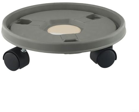 Motor de plantas con ruedas de 260 mm, bandeja móvil para macetas grandes, árboles, jarrones, base de rodillo de soporte para plantas de interior y exterior, ruedas giratorias de 360°, capacidad de 50