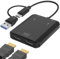 USB to Dual HDMI Adapter for 2 Monitors Double 1080P@60Hz HDMI Extender Display Splitter 4 in 1 Type C Convertor Thunderbolt 3/4 Multi-Display for Computer Laptop Desktop DVD Player, TV, Projector
