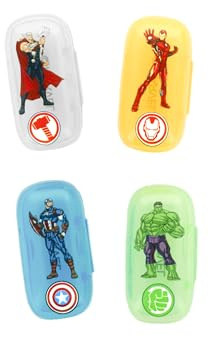 MARVEL - Zahnbürstenschutz für Kinder – Avengers – Hulk, Captain America, Spider-Man, Iron Man – Reisegröße – Offizielles Disney-Produkt. Marvel