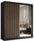 AXLIVING Cabinio Schwebetürenschrank Schwarz Artisan mit Spiegel 200