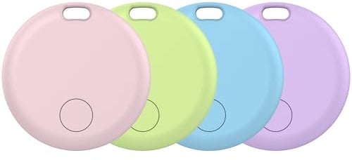 Tracker Tag Schlüsselfinder, Tracker Tag Kompatibel mit Apple Wo ist? APP (Nur iOS), Koffer Tracker für Taschen/Gepäck/Key, Batterielebensdauer EIN Jahr, IP67 wasserdicht (4er Pack)