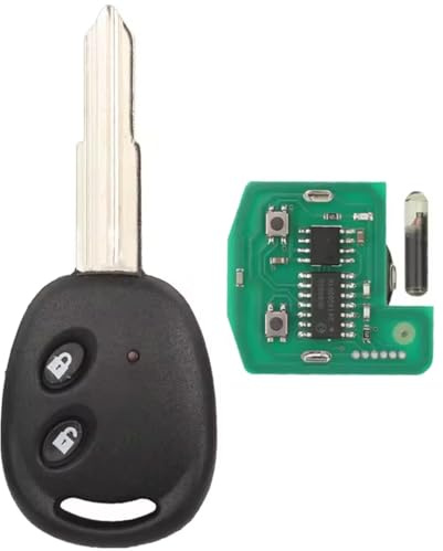 ProPlip - Llave completa con electrónica programada compatible con Chevrolet Aveo Kalos Spark Beat Epica Lova Sail Matiz Holden Barina Daewoo 2 botones 434MHz ID48 Mando a distancia en blanco (Lama