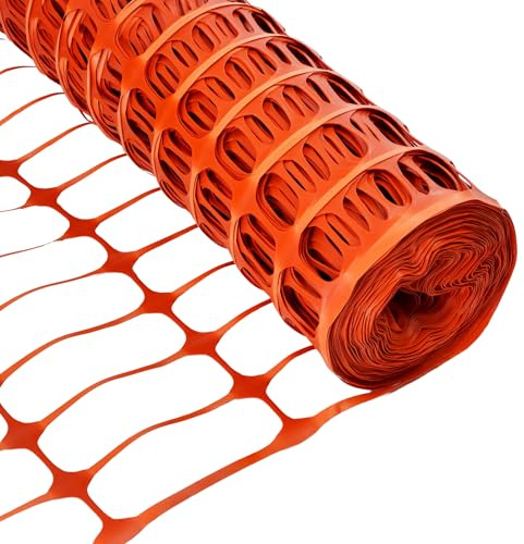 Vigil 50 Metre Roll Barrier Fencing - Orange | Flexible, Durable and Weatherproof Mesh Plastic