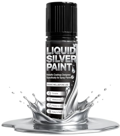 NoxGule Metal Primer Spray Paint, PlasticPrimer Spray Paint, Chrome Paint for Metal, Chrome Spray Paint for Plastic, For Metal/Plastic Surfaces, Easy to Spray and Strong Adhesion, Silver Spray Paint