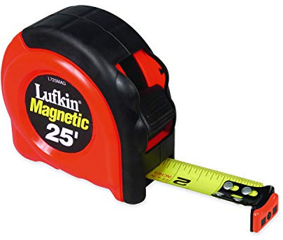 Crescent Lufkin L748MAG 700 Series Magnetisches SAE/metrisches Maßband, 2,5 cm x 8 m, Gelb