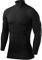 PowerLayer Kompressionsshirt Herren - Compression Shirt Funktionssshirt Langarm - Laufshirt Herren - Mock Neck Sportshirt - Longsleeve Oberteil Unterziehshirt - Schwarz, L