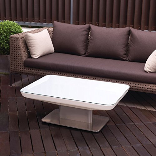 Moree 16-03-02 Studio Lounge Tisch 1603 beleuchtet Weiß mit Kabel - 100x70x45cm