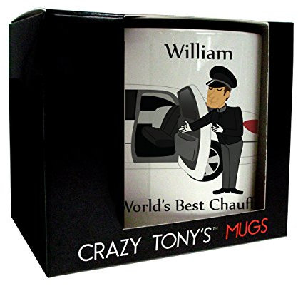 CRAZY TONY'S Worlds Best Chauffeur mug Personalised mug Fun dad son personal taxi driver gift