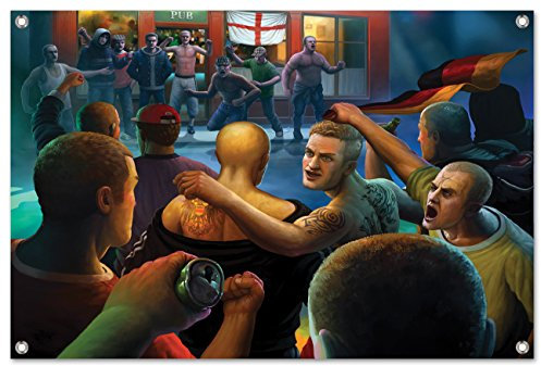 Ultras-Art Germans in London Bild auf PVC Plane/PVC Banner inkl Ösen, Maße: 60x40 cm