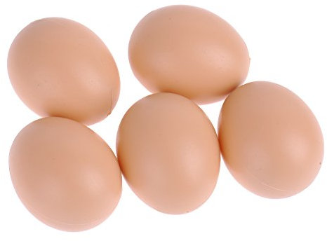 5 PCS Mannequin Oeufs Faux Oeufs Plastique Aide Pondre Poule