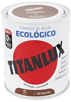 Titanlux - Esmalte Agua Ecologico Brillante, Ocre, 750ML (ref. 00T058734)