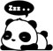Aufkleber Panda 15x14cm by greestick Sticker schwarz