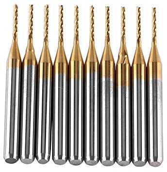 10 stücke Hartmetall Schaftfräser Coat Fräser Gravur Bits Rotary Grate Set 3,175mm x 1mm