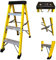 4 Tread Fibreglass Step Ladder 30000v - Electricians Heavy Duty Tread EN131 GRP Step Ladder