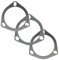 63mm 2,5 3-Loch Auspuff Flansch Set Dichtung Dreiecksflansch Verbinder Abgasrohr