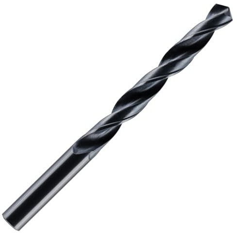 5mm HSS Jobber Drill Bit - Black Roll Forged HSS-R For Carbon + Alloy Steel, Plastics & Wood. DIN338 (5mm x 86mm)