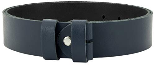 Vascavi ® Wechselgürtel aus Rindsleder, Ledergürtel, 4 cm breit und ca. 0,33 cm stark, Made in Germany, #4-OS2 (100 cm Gesamtlänge 115 cm, Dunkelblau)