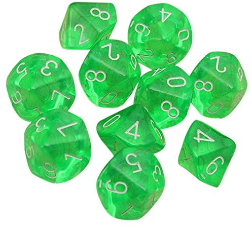 Polyhedral Dice Set, 10 Pack for DND, MTG, RPG, Dungeons and Dragons Dice Game, Table Games, Acrylic Dice