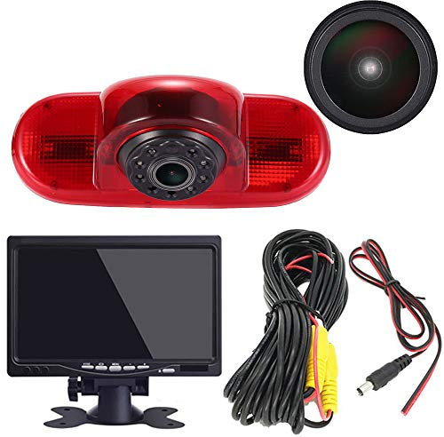1280x720 Pixels Auto Dritte Dach Top Mount Bremsleuchte Kamera Bremslicht Rückfahrkamera Replacement for Renault Trafic Opel Vivaro Surf Concept Life Combo Vauxhall FIAT Talento Nissan+7 Monitor