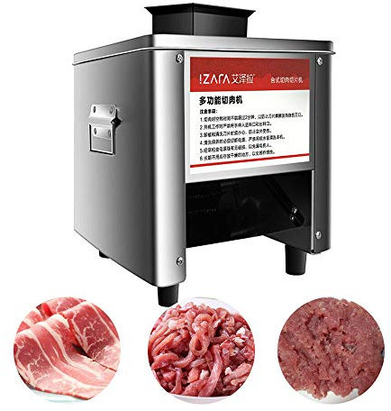 Fayelong Meat Slicer Electric Slicer Machine Commercial Meat Cutter 2.5-21mm Stainless Steel Auto Meat Cuber for Fast and Efficient Slicing 330lb/h 850W