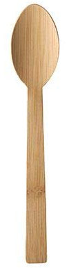 PAPSTAR Löffel, Bambus Pure 17 cm Natur 88029 Bambuslöffel Einweglöffel, 50 Stück
