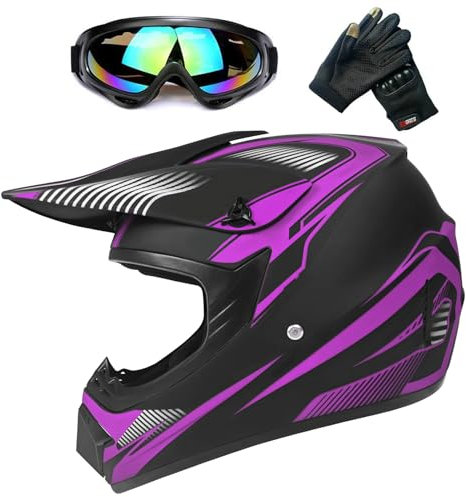 ZJRA Jóvenes Cascos,Bicicletas De Los Niños Casco De Equitación,Niño Y Una Niña De Esquí Vespa ATV Casco,Dot/ECE Certificación,Adecuado para Todas Las Estaciones,5,M