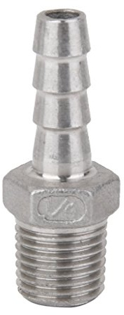 Raccord de tuyau en acier inoxydable 1/4'' mâle 8 mm pour tuyau d'arrosage