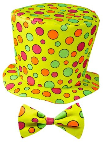 W WIDMANN MILANO Party Fashion - Clown Hut mit Fliege, 2-tlg. Set, für Kinder, Zirkus, Geburtstag, Kostüm, Accessoire, Karneval