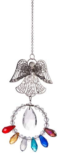 Crystal Sun Catchers,Crystal Rainbow Suncatcher,Sun Catcher Crystals,Hanging Glass Guardian Angel Sun Catcher for Window Decor(Gift Package)