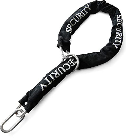 RADIKAL RK10120L Chaîne Antivol Moto, Maillons en Acier Cémenté ø10mm, 120cm, Anse Boucle, Housse Textile, Chaines Sécurité Ancre Garage, Multifonction, Conteneurs, Portes, Scooter, Vélo Électrique