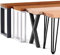 LAMO Manufaktur Sitzbank Esszimmer Holzbank 30x80x47 cm, Möbelfüße Simple Schwarz/Natur, LSB-01-A-002-80-9005S