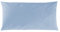 Decoper ® Mako-Satin Kissenbezug aus 100% Baumwolle | Atmungsaktiv & kuschelig weich | Farbe Rauchblau Blau Hell | 1 teilig - 40 x 80 cm