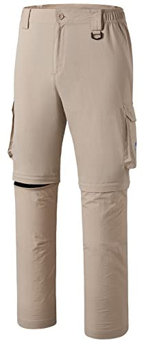 Bassdash Wanderhose Herren Zip Off Trekkinghose,Schnell Trocknende Outdoorhose,Wasserabweisend Leichte Cargo Hosen mit UPF50+ Sonnenschutz für Angeln Wandern FS24M