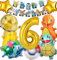 6 Jahr Kindergeburtstag Deko,Geburtstag Dekoration Set,Elfenballon Geburtstagsdeko für Jungen Mädchen Cartoon-Bilder Luftballon,Kinder Geburtstag Luftballons Dekoration (6)