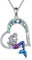 YAFEINI Meerjungfrau Halskette für Damen - Sterling Silber Mond Stern Anhänger Kette - Schmuck Geschenke für Frauen Mädchen