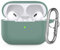 Watruer Funda para AirPods Pro 2, Funda Protectora de Silicona Suave Que Absorbe los Golpes con Llavero para Apple Airpods Pro 2nd Gen Case 2022 [LED Frontal Visible] - Verde Pino