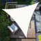 SUNNY GUARD Vela ombreggiante Impermeabile 6x6x6m Tenda a Vela Triangolare,Tenda da Sole per Esterno Protezione Raggi UV per Giardino Esterno terrazza, Crema