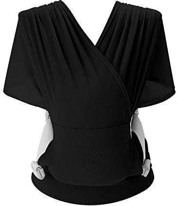 SONARIN Atmungsaktive Baby Tragetuch,Ergonomische Dehnbar Babytragetücher Babytrage Leichte Tragbare Baby Tragesystem Tragetuch Sling für Neugeborene Kleinkinder bis zu 15KG(Schwarz)