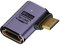 CY Câble 8K Mini HDMI mâle coudé vers la gauche vers HDMI 2.1 femelle UHD Adaptateur convertisseur or prend en charge 8K 60Hz HDTV