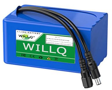 WILLQ 24-V-Lithium-Akku, wiederaufladbarer 25,2-Volt-Lithium-Ionen-Akku 24V 3000mAh 10000mAh Ersatzakku (Ladegerät und LED-Leistungsanzeige optional),No Charger,10Ah