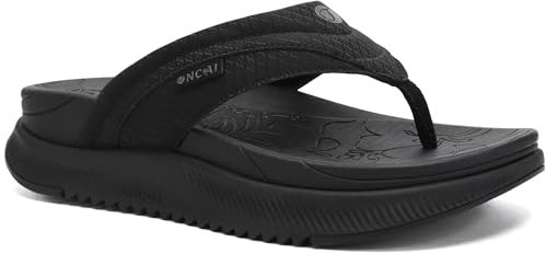 ONCAI Orthopädische Flip Flops Damen mit Arch Support Damen Orthotische Erholung Sandalen Komfortable Plantar Fasciitis Slip On Walking Sandale für Womans Indoor Outdoot Casual Sommer Schwarz 37