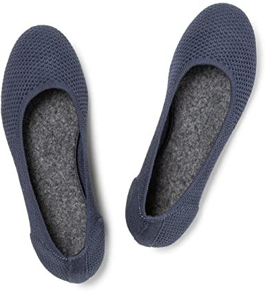 Frank Mully Damen Ballerinas Slip On Knit Kleid Schuhe Pumps Schuhe Runde Zehe, Blau, 38 EU