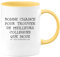 quotedazur - Mug Départ Collègue - Bonne Chance Pour Trouver De Meilleurs Collègues Que Nous - Tasse Cadeau Pot De Départ Travail Mutation Stagiaire - Jaune/Céramique